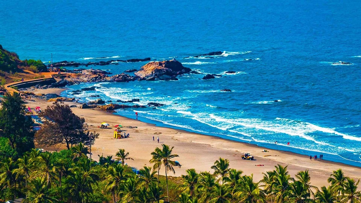 Goa beach coastline