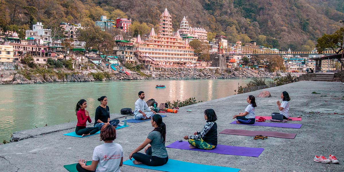 Yoga and meditation in Rishikesh India