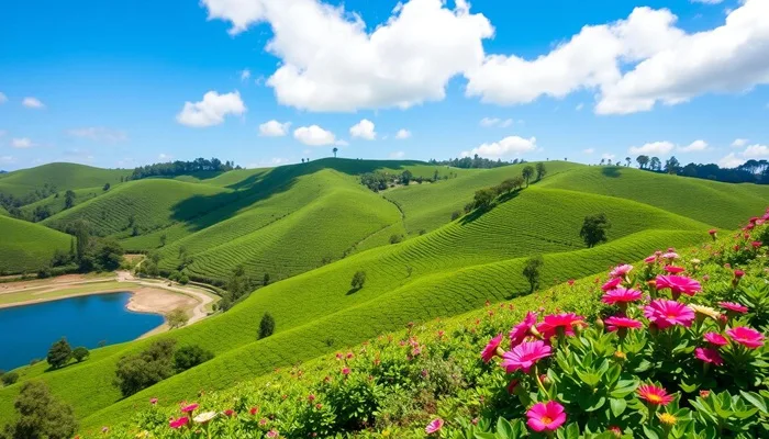 Nuwara Eliya hill country in Sri Lanka